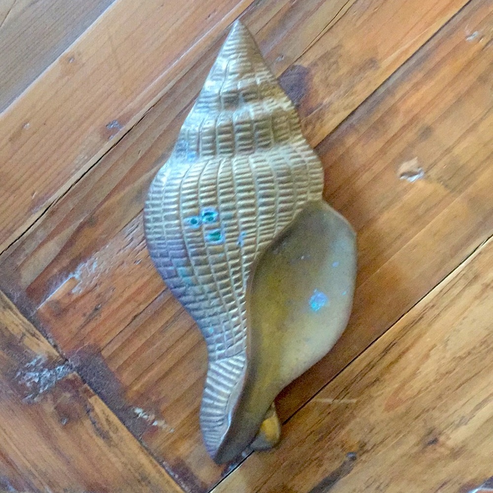 Vintage Brass Shell Door Knocker